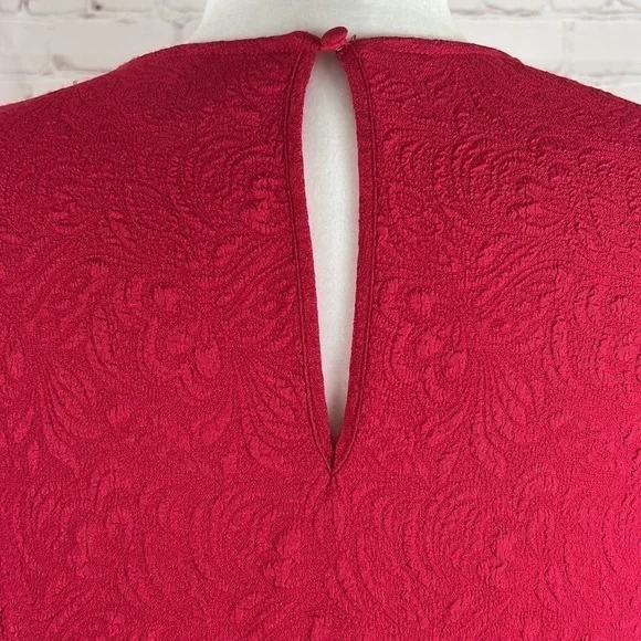 Who What Wear Puff Short Sleeve Dress Barberry Size Medium - Picture 7 of 13